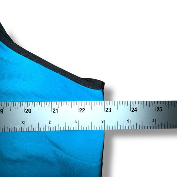 CALVIN KLEIN Split V-Neck Trim Sleeveless Top Tank - Teal Plus 1X - Picture 8 of 12